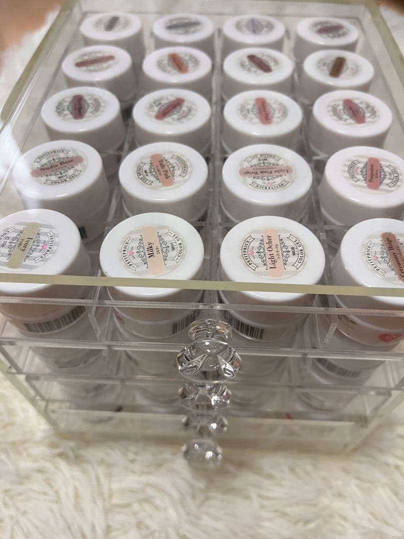 ジェルネイル シアー 58色セット 収納ボックス付き