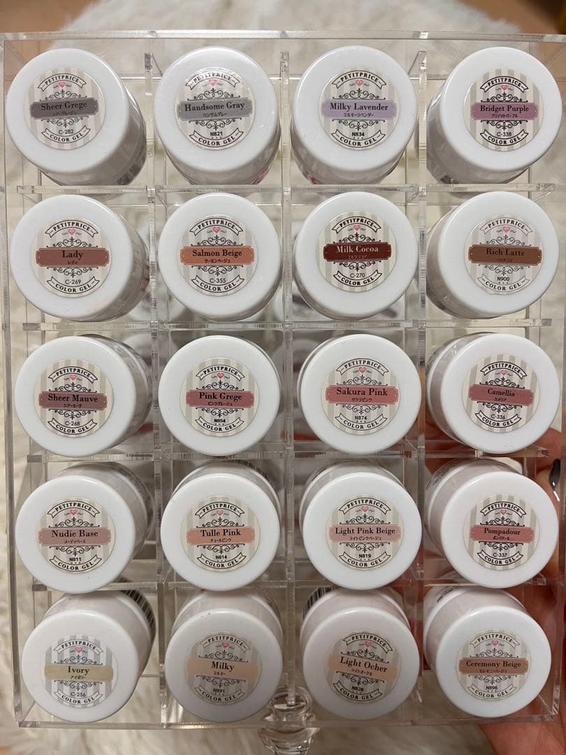 ジェルネイル シアー 58色セット 収納ボックス付き