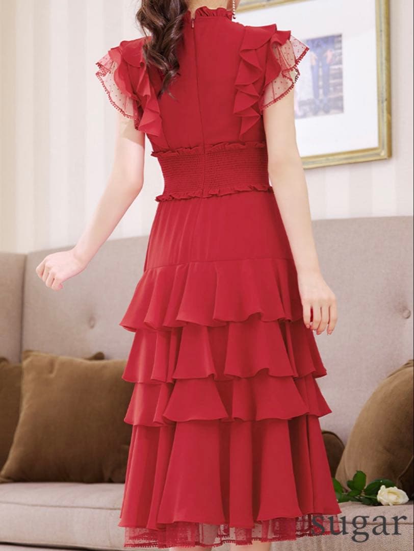 sugar 【SETTAN/セッタン】 ドット膝丈Aラインワンピース