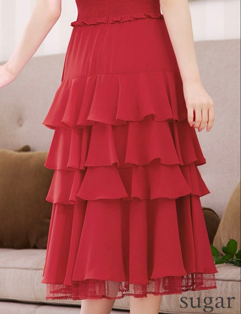 sugar 【SETTAN/セッタン】 ドット膝丈Aラインワンピース