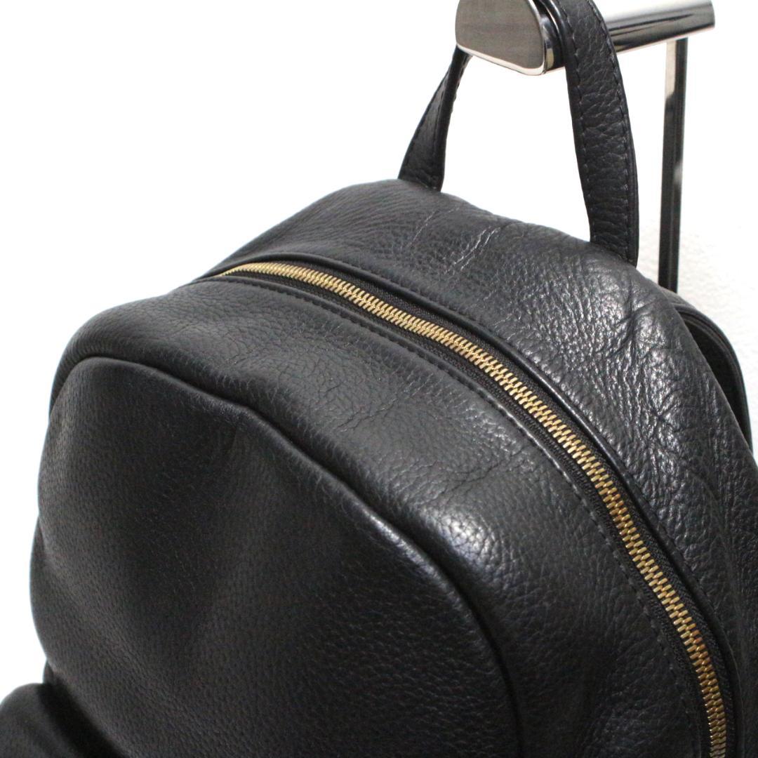 HushTug ハッシュタグ モンゴルレザー リュック ブラック 黒 廃盤品