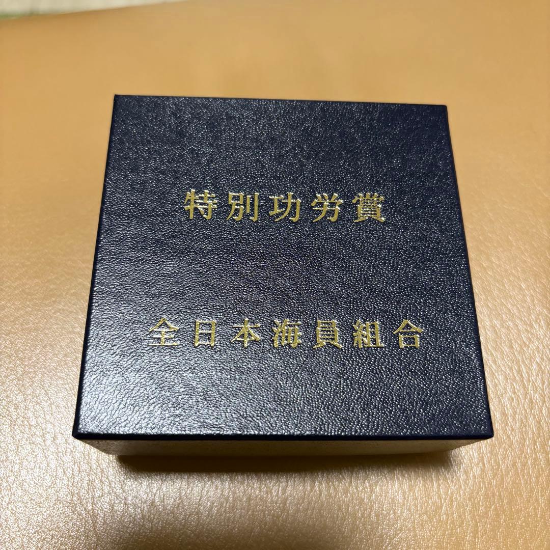 【新品】全日本海員組合特別功労賞タイピンバッジ　貴金属　ダイアモンド 18金
