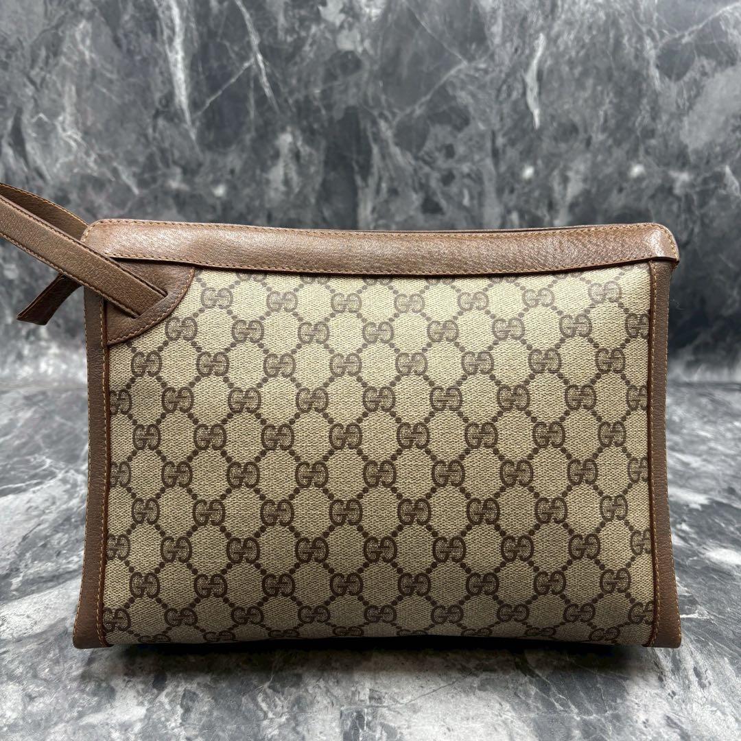 ✨美品✨GUCCI クラッチバッグ GG セカンド ブラウン ベージュ ロゴ