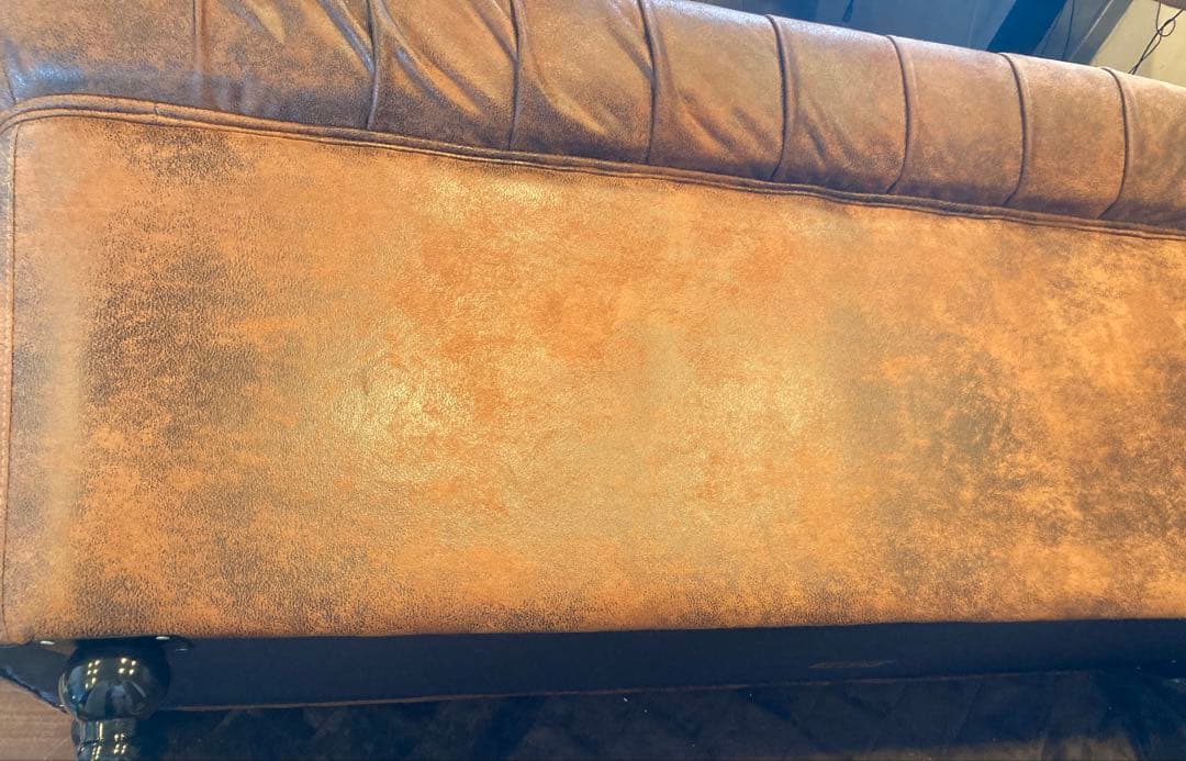 【※20日まで】即決OK！ 3人掛けヴィンテージソファ