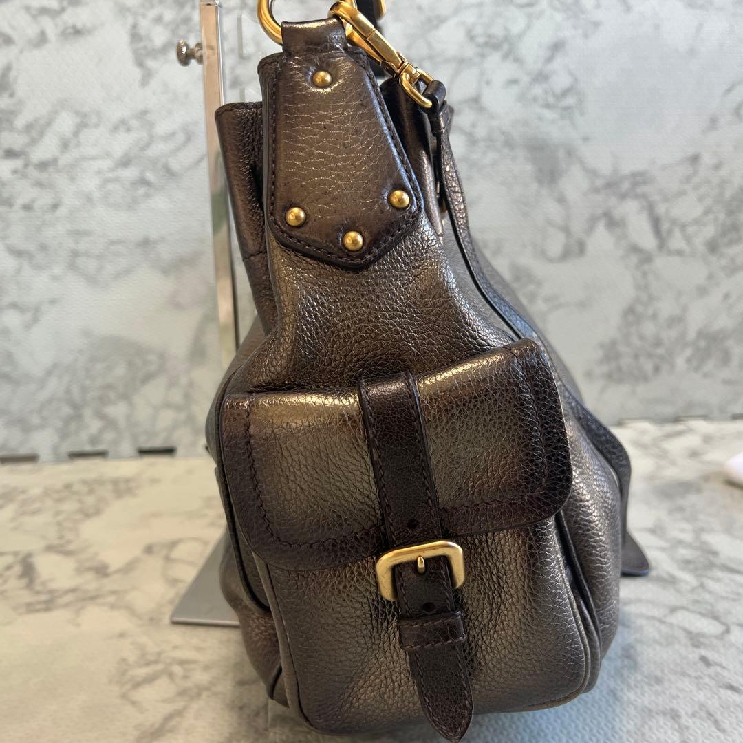 PRADA プラダ ヴィッテロダイノ レザー ワンショルダーバッグ ポーチ付き