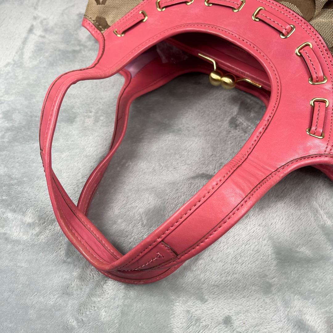 バッグ Coach 12724 Kisslock Pink Hand Bag