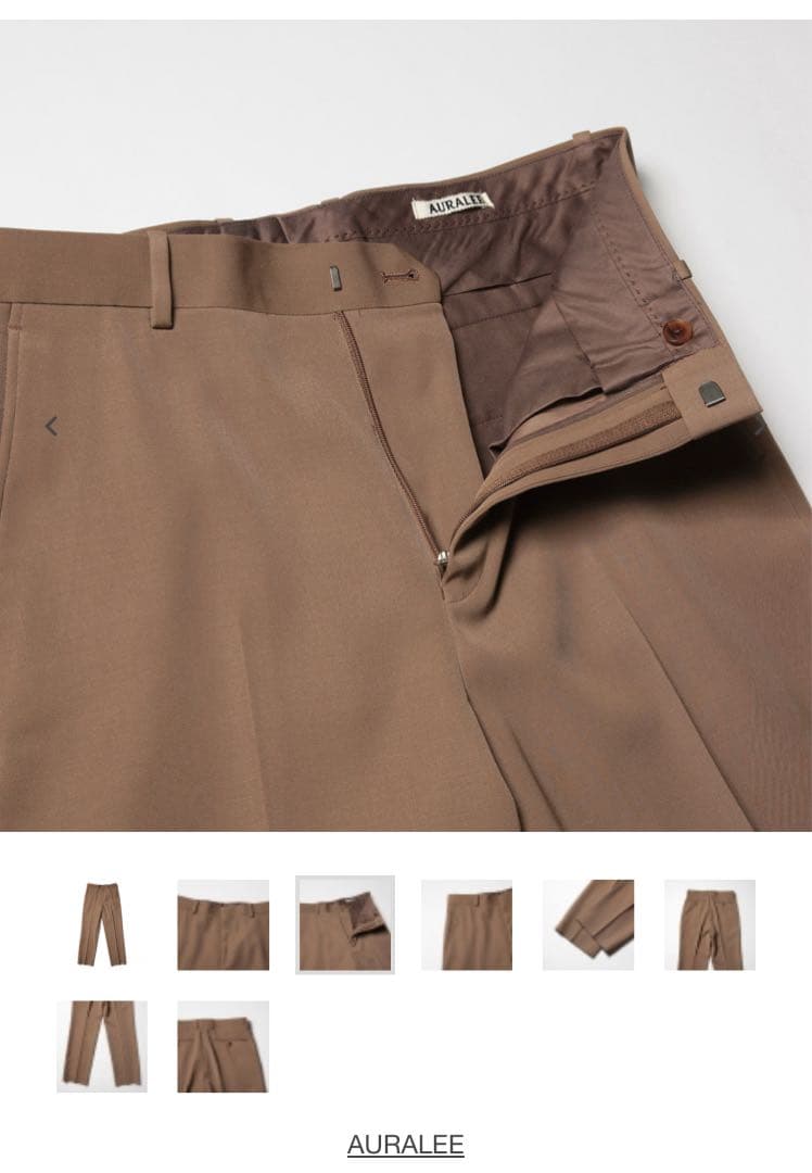 パンツ AURALEE LIGHT WOOL MAX GABARDIN SLACKS