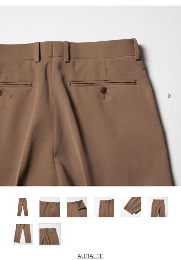 パンツ AURALEE LIGHT WOOL MAX GABARDIN SLACKS