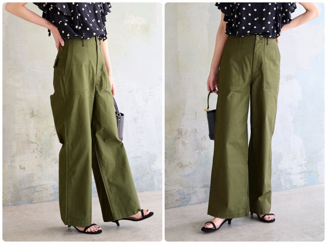 JOURNAL STANDARD relume ワイドベイカーパンツ カーキ