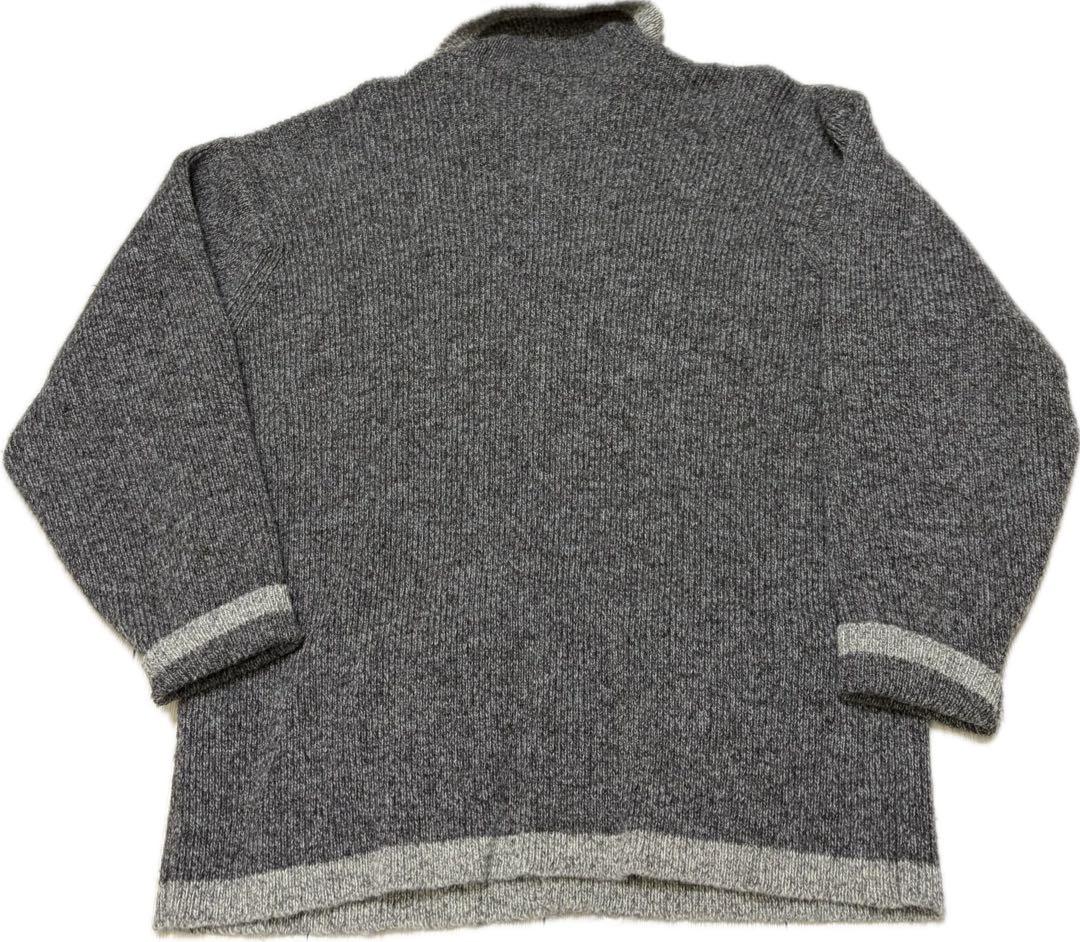 JAMIESON'S スコットランド製　グレー 襟付きカーディガン L