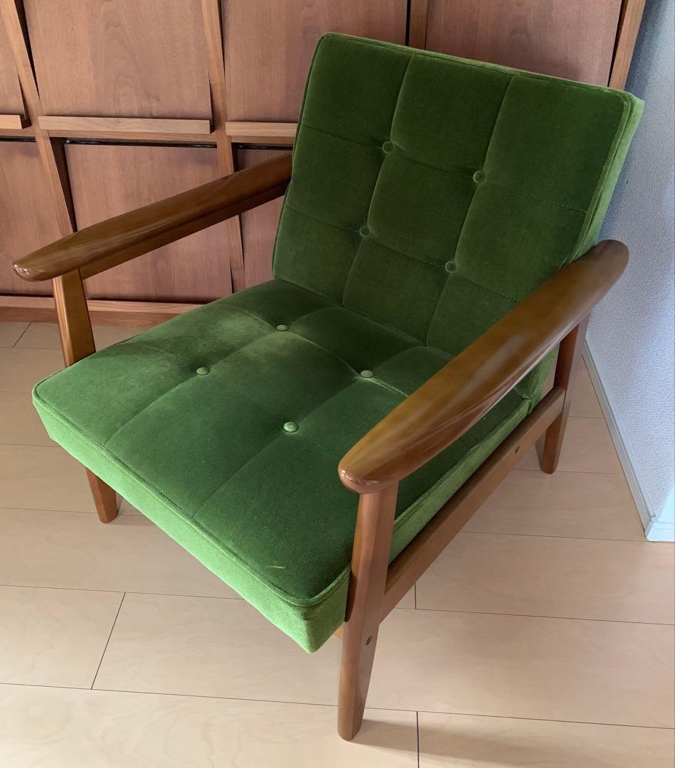 カリモク60 Kチェア 1シーター モケットグリーン karimoku