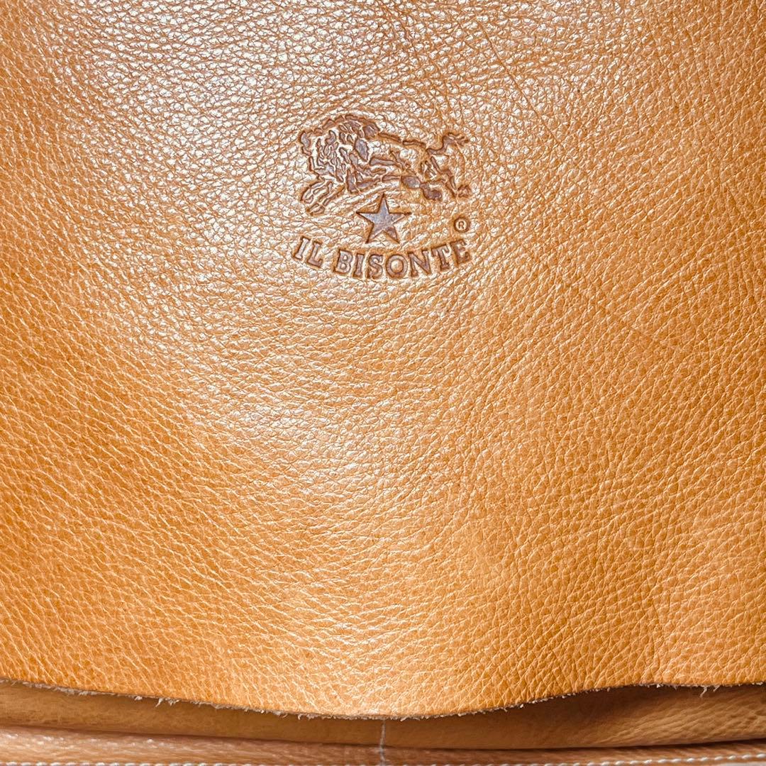 ILBiSONTEレザー本革メンズ2wayショルダーハンドバッグ／ブラウン