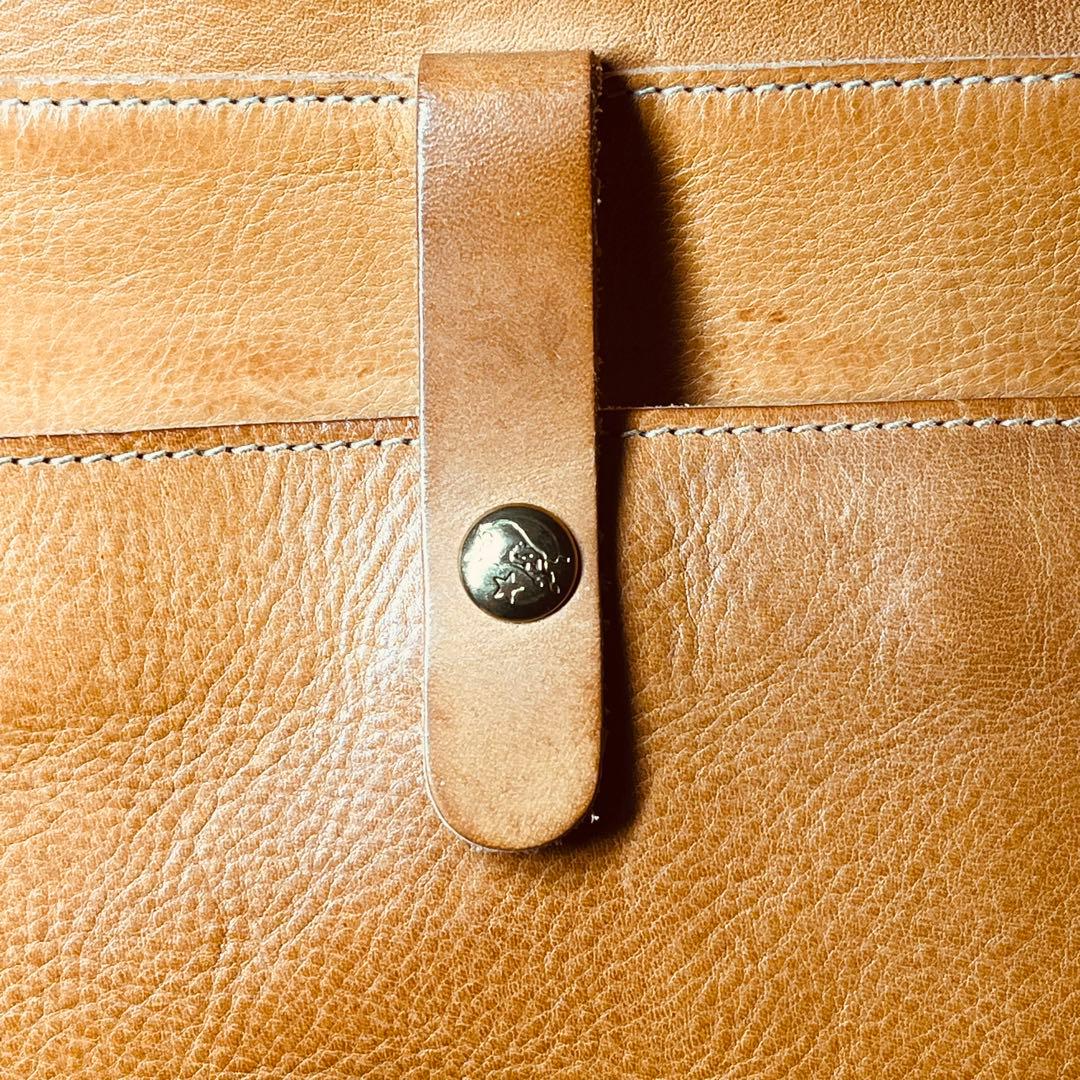 ILBiSONTEレザー本革メンズ2wayショルダーハンドバッグ／ブラウン