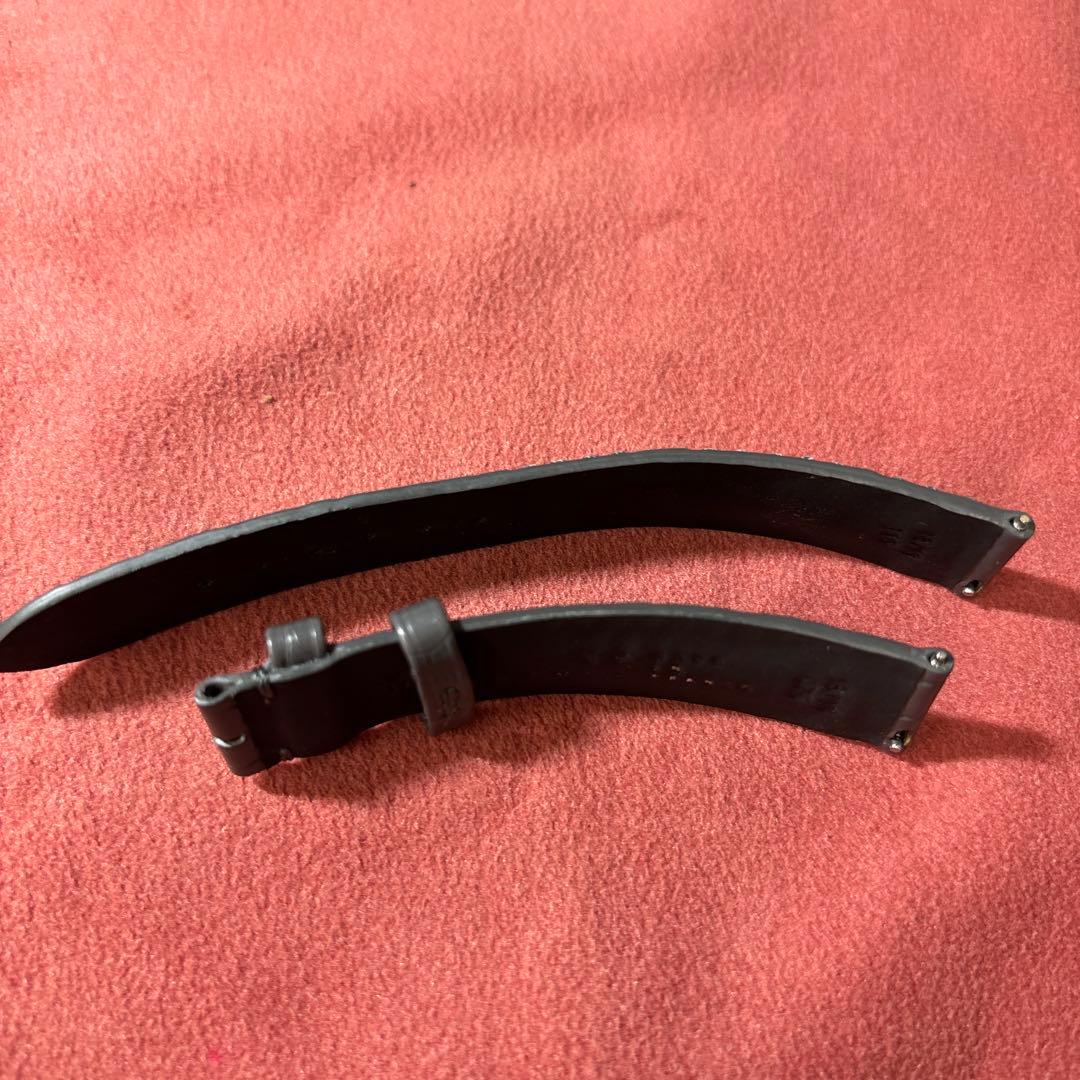 カミーユフォルネ 腕時計用 革ベルト アリゲーターグレーマット18/16