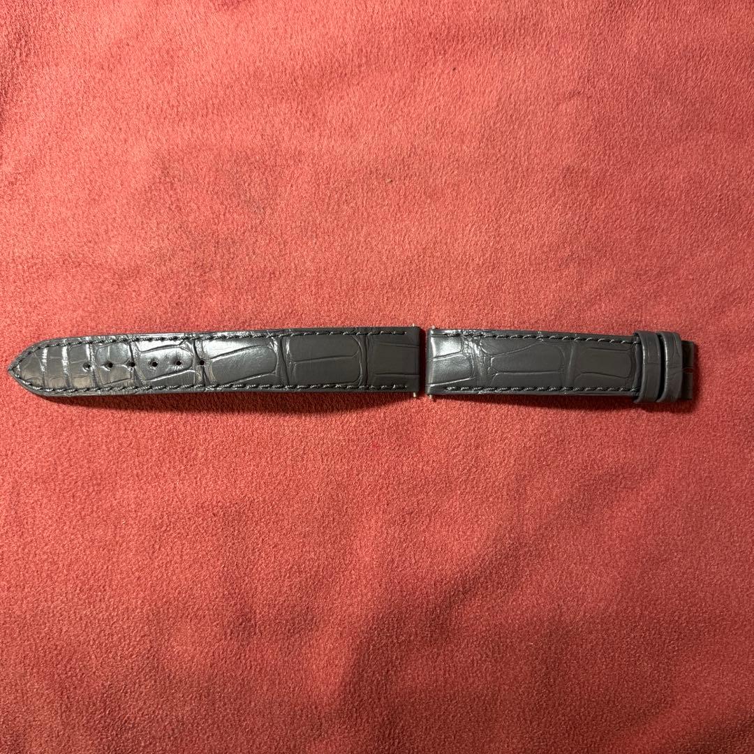 カミーユフォルネ 腕時計用 革ベルト アリゲーターグレーマット18/16