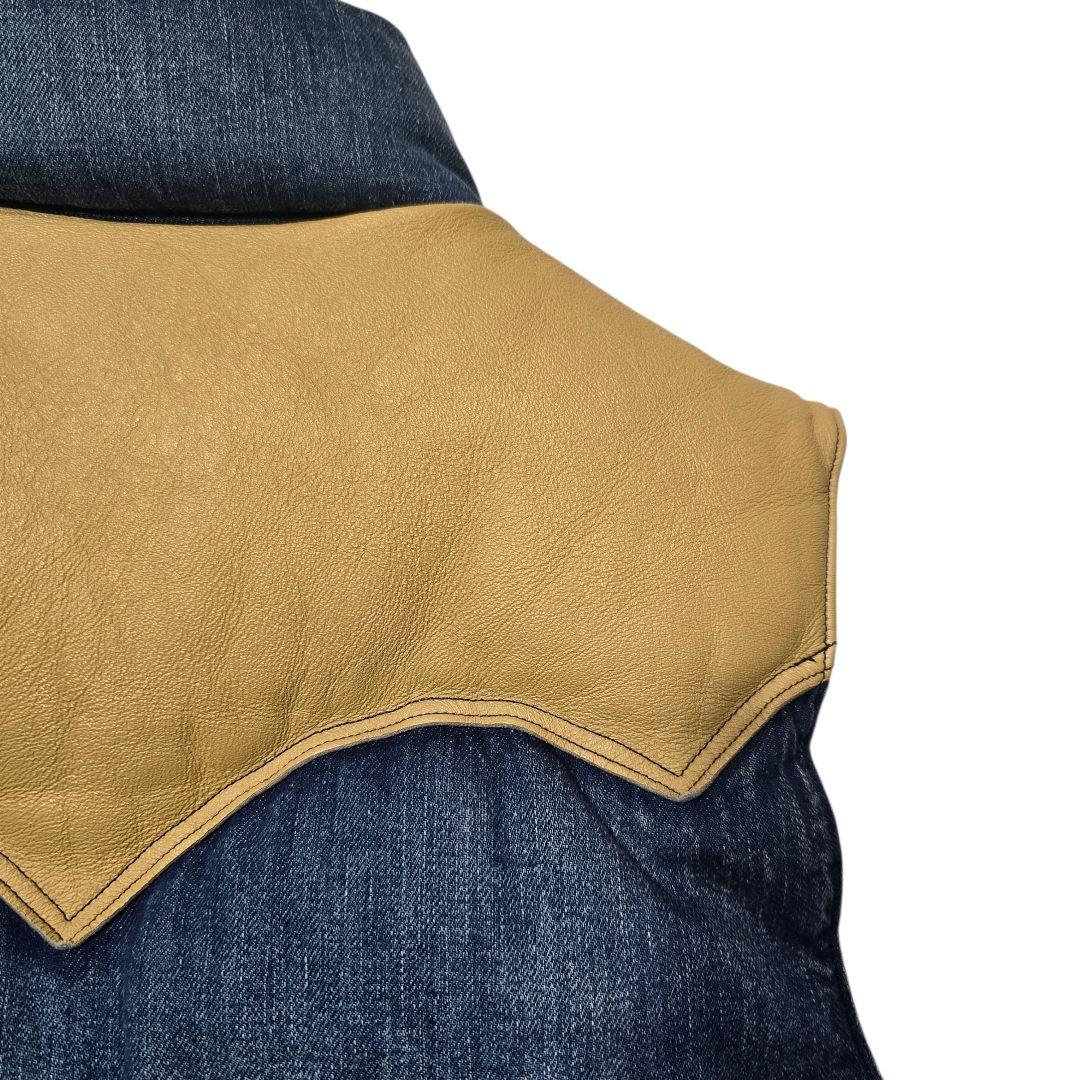 ロッキーマウンテンフェザーベッド ダウンベスト デニム 40