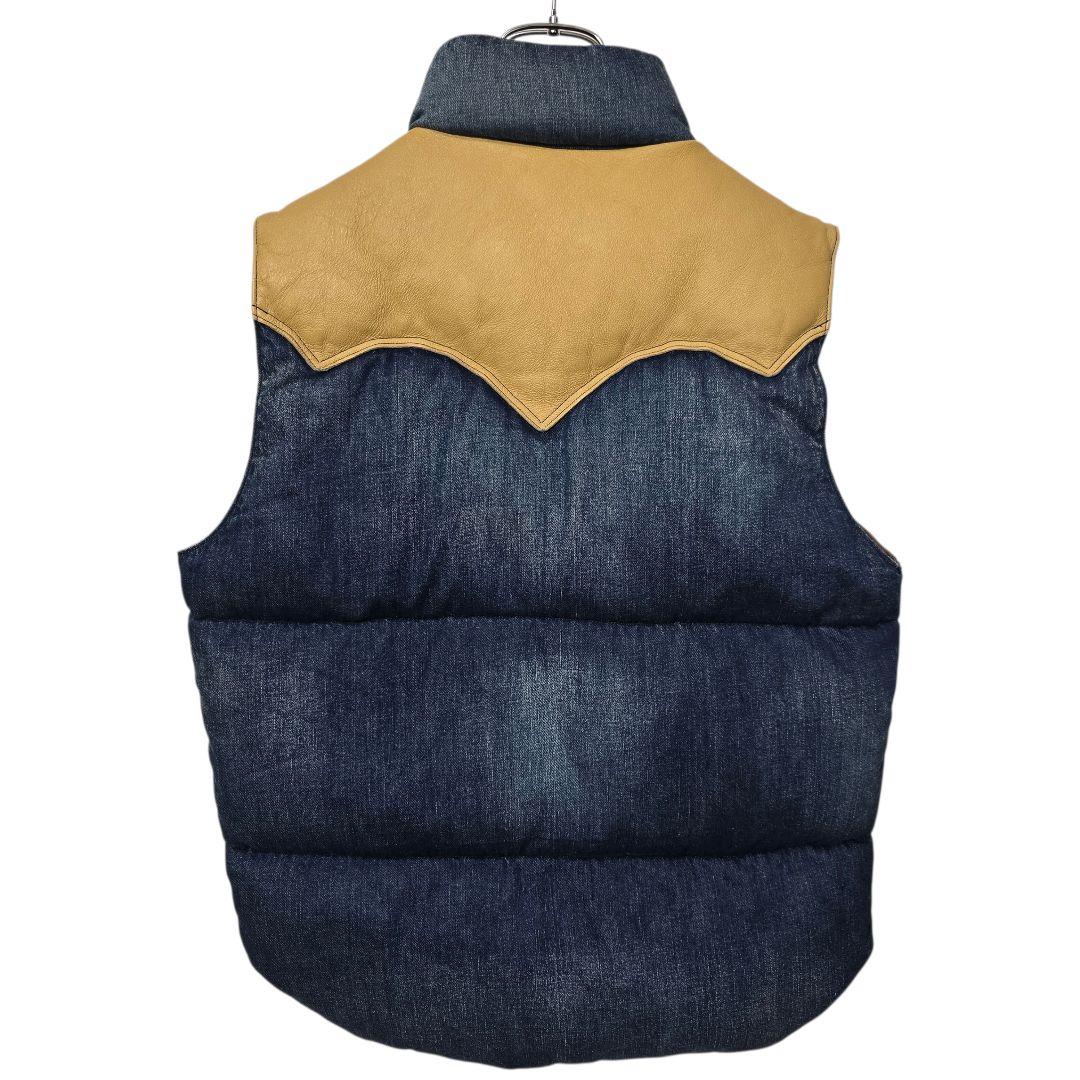 ロッキーマウンテンフェザーベッド ダウンベスト デニム 40