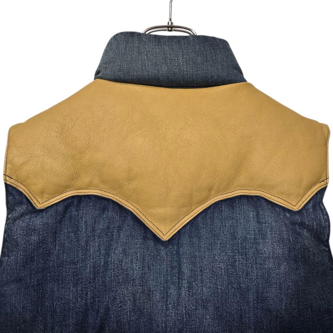 ロッキーマウンテンフェザーベッド ダウンベスト デニム 40