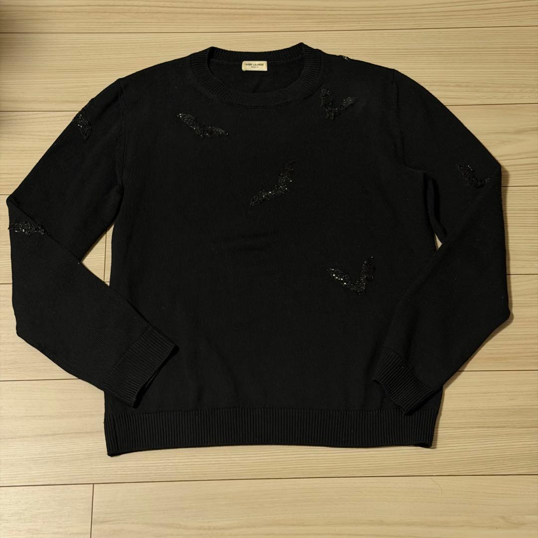 T*様 美品 サンローラン メンズ ニット セーター 刺繍