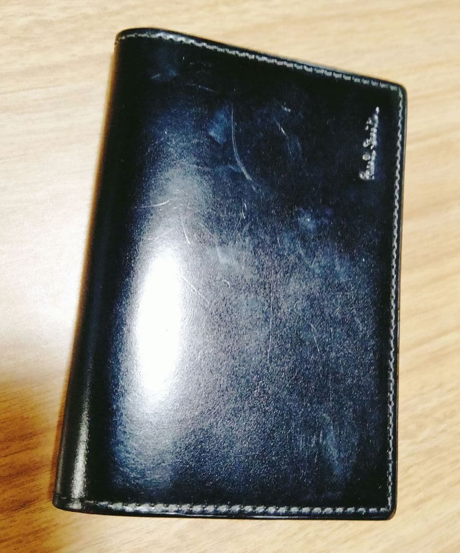 ポールスミス　コードバン　名刺入れ　ブラック × グレー