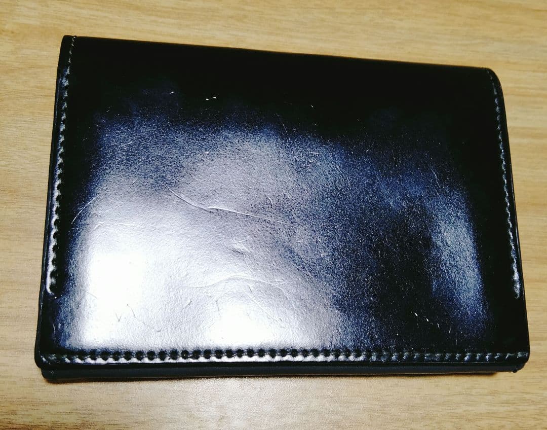 ポールスミス　コードバン　名刺入れ　ブラック × グレー