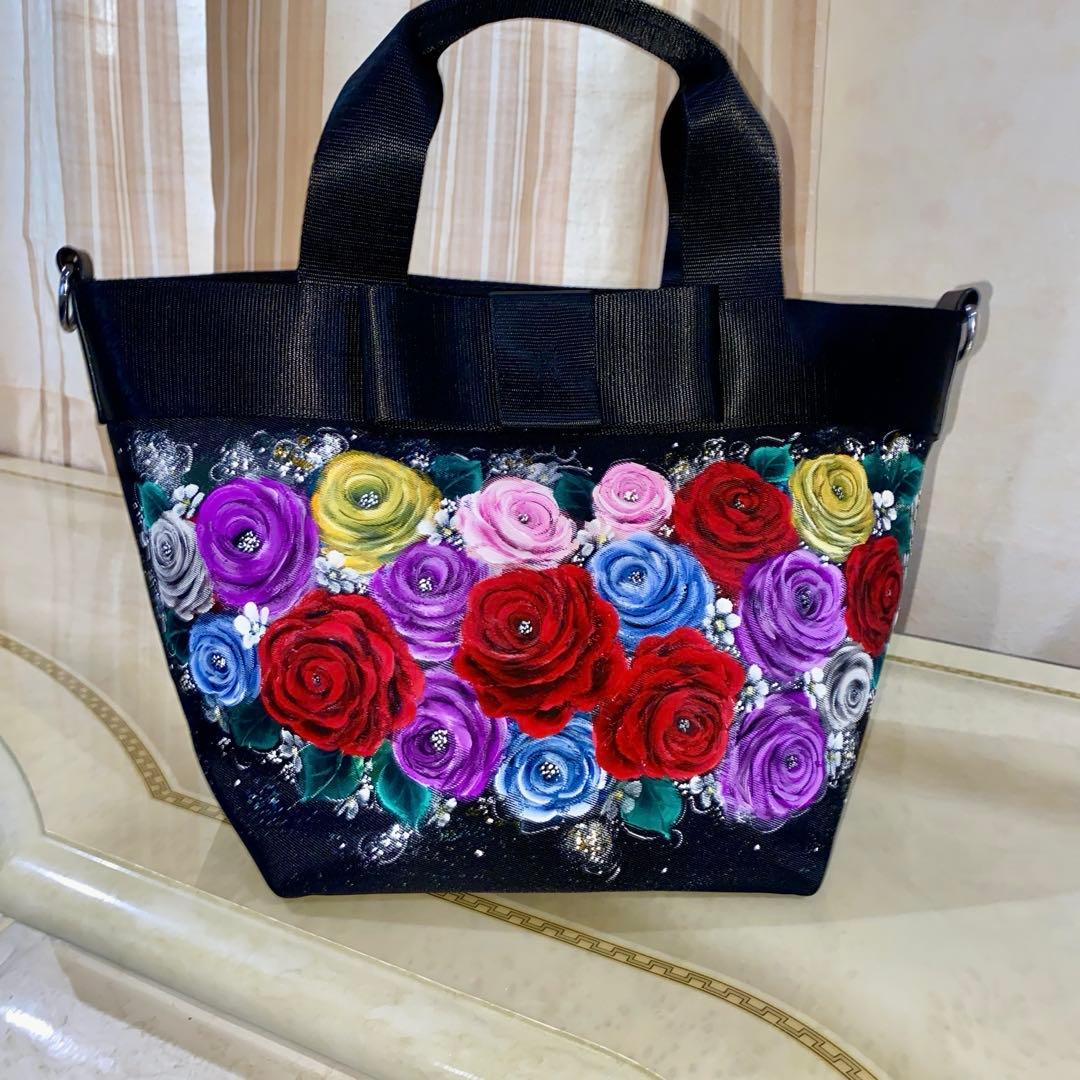 確認画面　薔薇　手描き　トールペイント