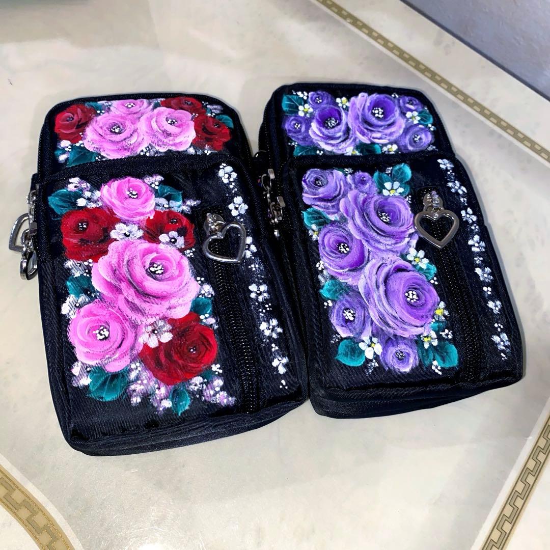 確認画面　薔薇　手描き　トールペイント