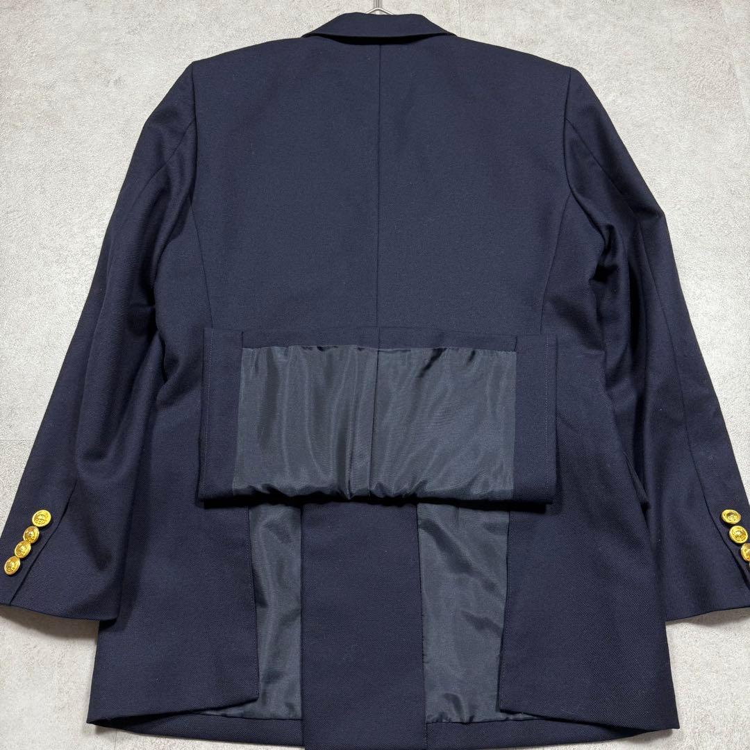 美品♡ポロラルフローレン 紺ブレ ダブル ロゴボタン 金ボタン ウール S-M
