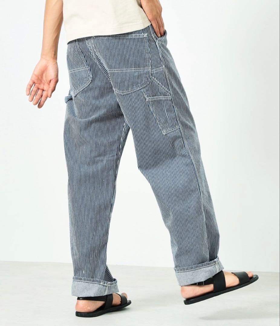 Lee ダンガリー ペインターパンツ ヒッコリー ストライプ メンズ L