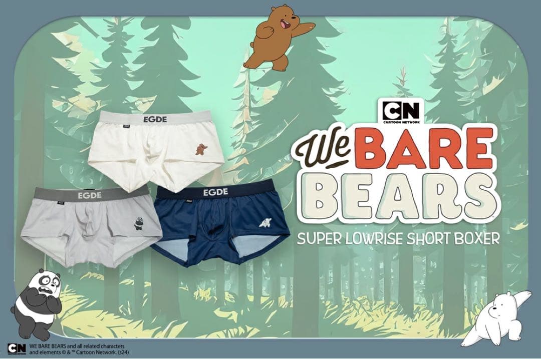 EGDE ボクサーパンツ ベアベアーズ　3枚セットXXL