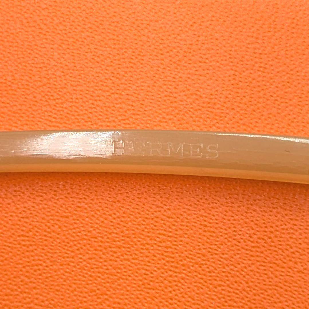 HERMES エルメス バッファローホーン かんざし 簪 Hロゴ
