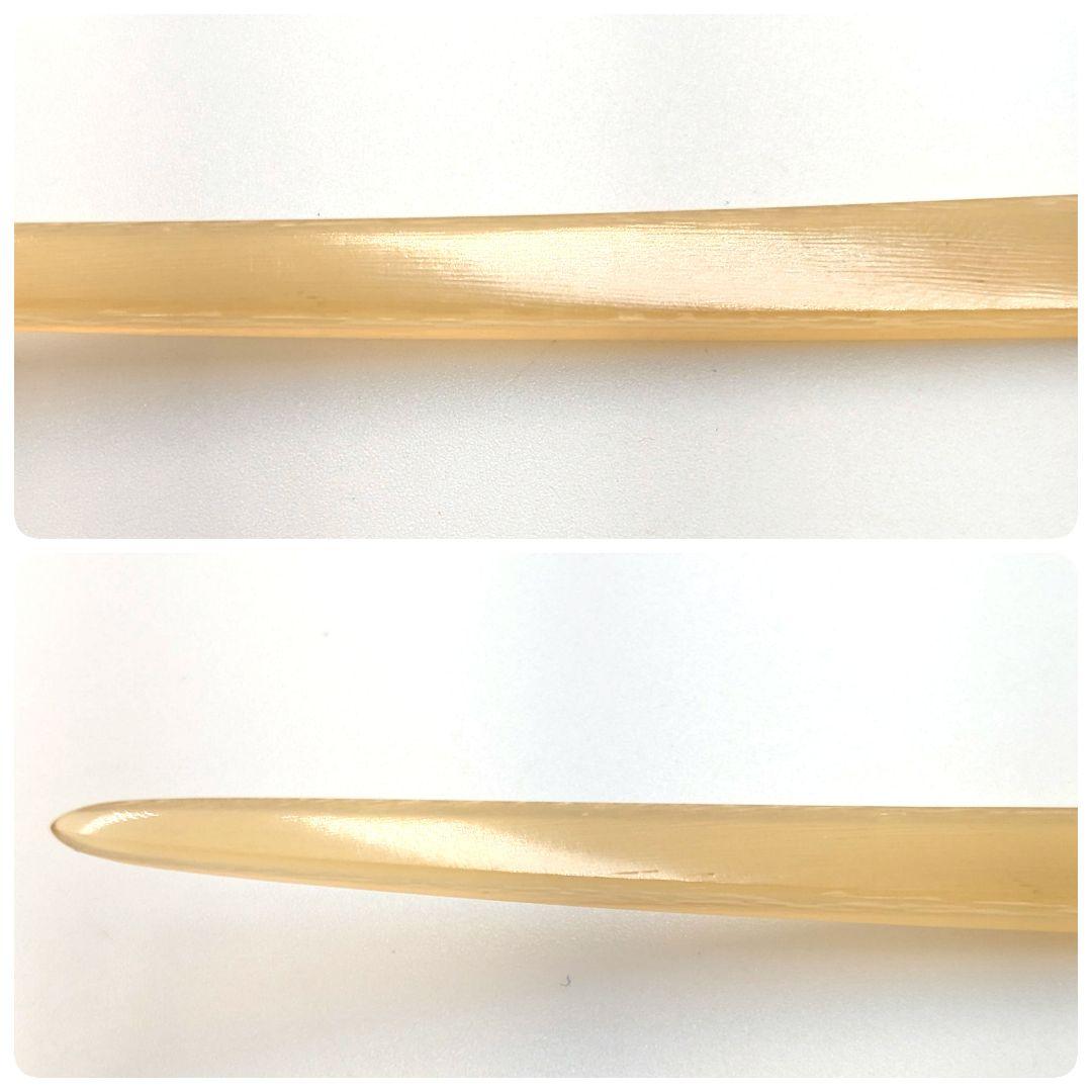 HERMES エルメス バッファローホーン かんざし 簪 Hロゴ