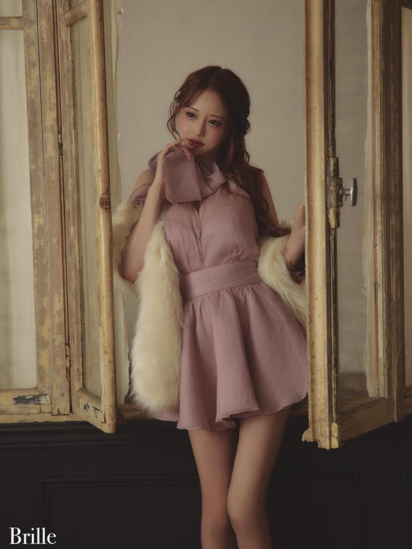 【新品】 ブリエ ローブドフルール ミニドレス brille3791 PKS