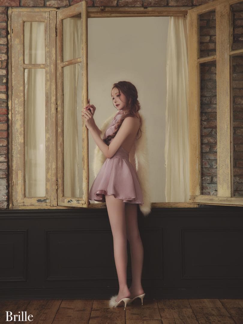 【新品】 ブリエ ローブドフルール ミニドレス brille3791 PKS