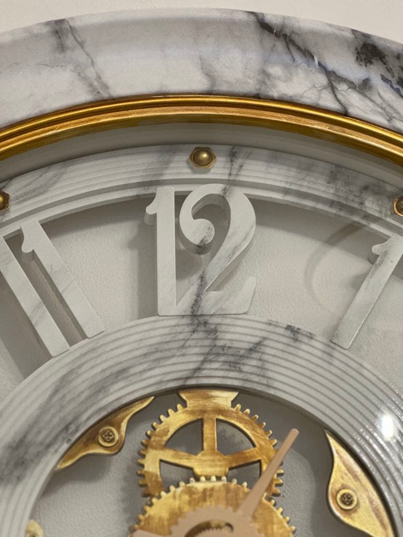 ロココ調ヴィクトリアンマーブル模様大理石掛け時計ジェニファーテイラー
