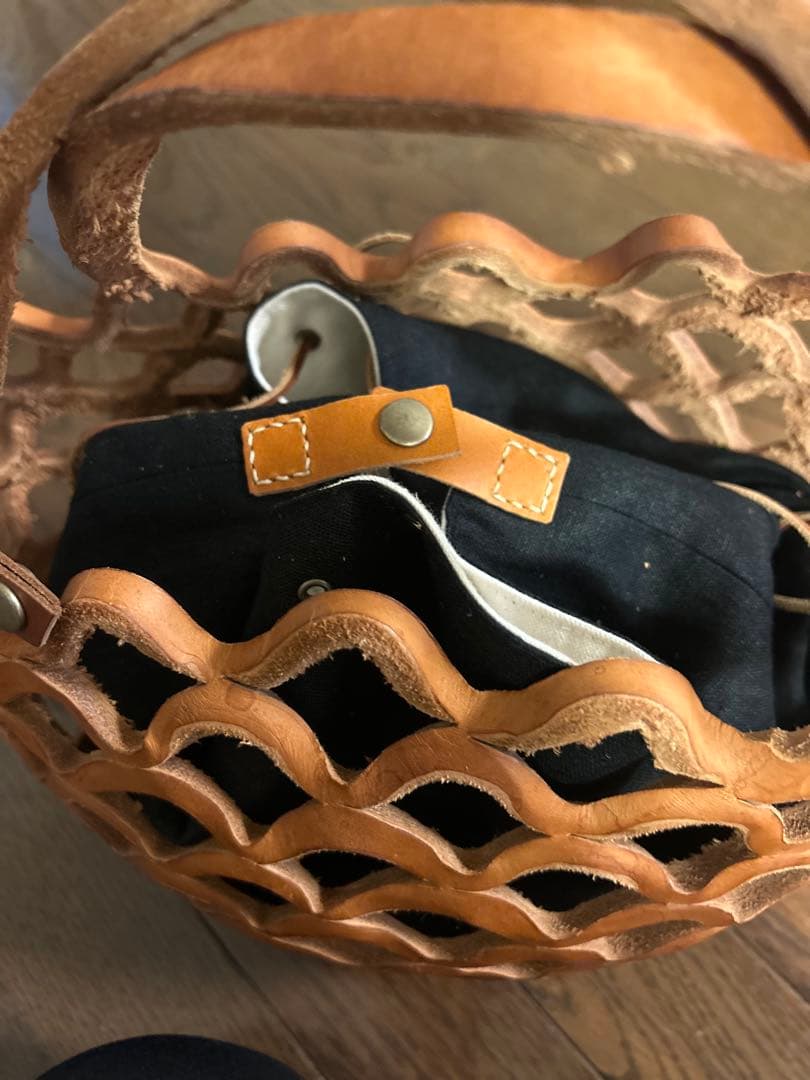 曽田耕　ラスカバン　内袋付　かごバッグ