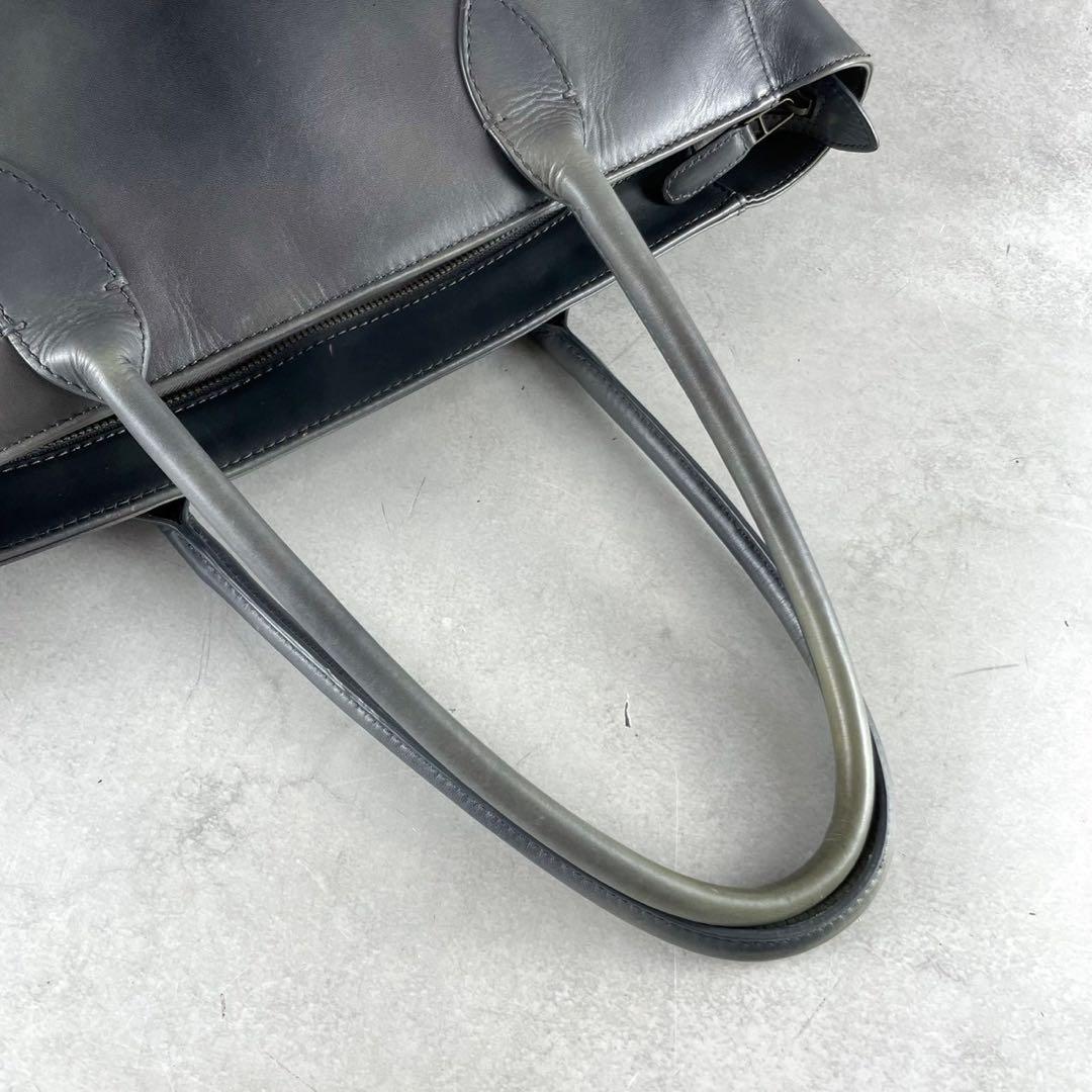 マザーハウス トートバッグ アンティーク キャリア A4収納可能 グレー