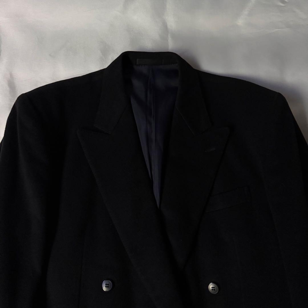 希少 00s old カシミア ブラック ダブル テーラードジャケット