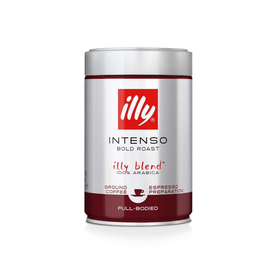 illy INTENSO エスプレッソ粉 ダークロースト２５０ｇ×６缶