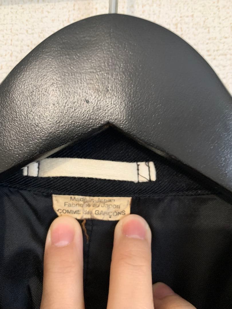 コムデギャルソンオムプリュス テーラードジャケット フック サイズM ポリ縮