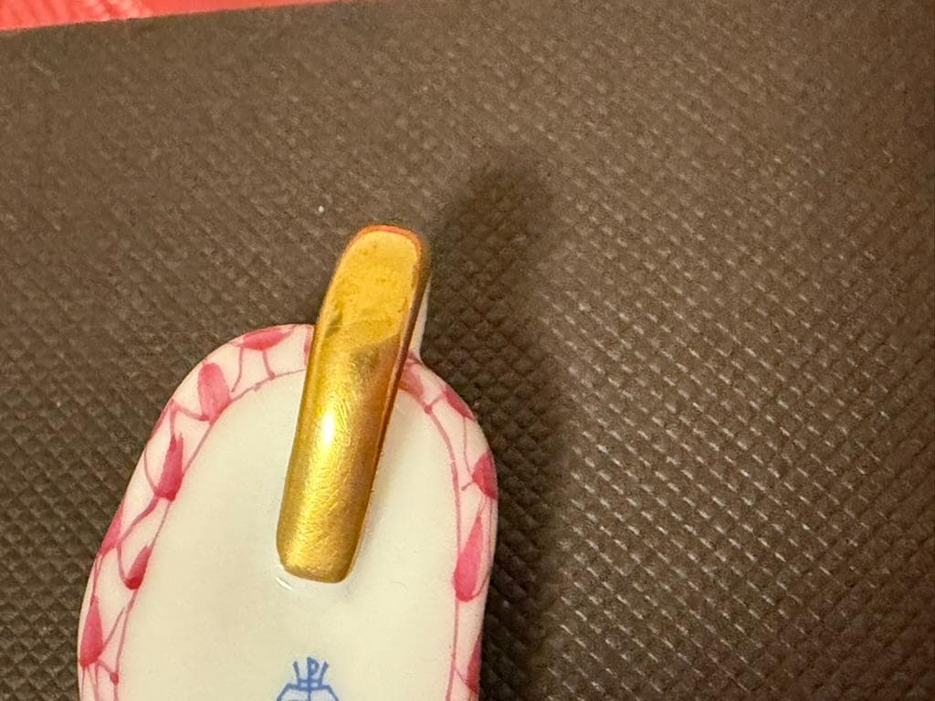 HEREND ヘレンド　ペンダント　ふくろう　フクロウ　ネックレス　ピンク