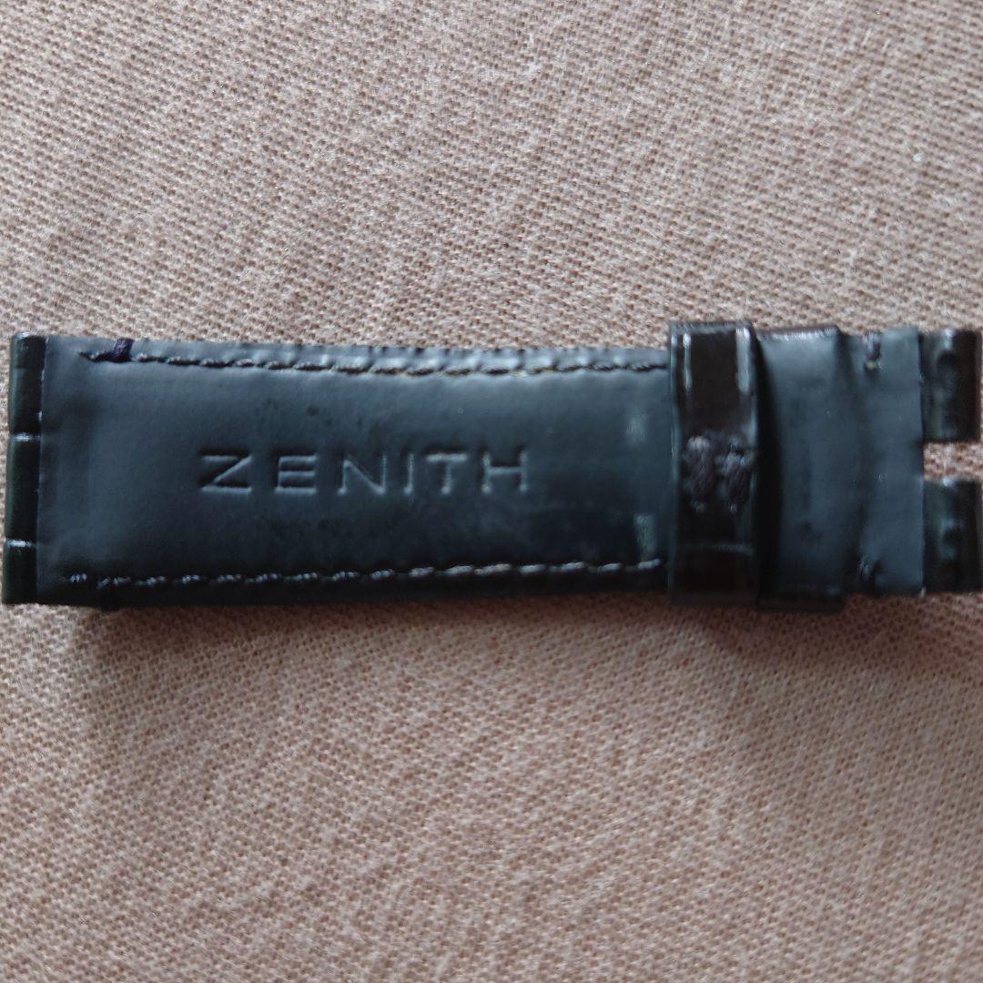 ゼニス ZENITH 純正 21mm レザー裏ラバーアリゲーター