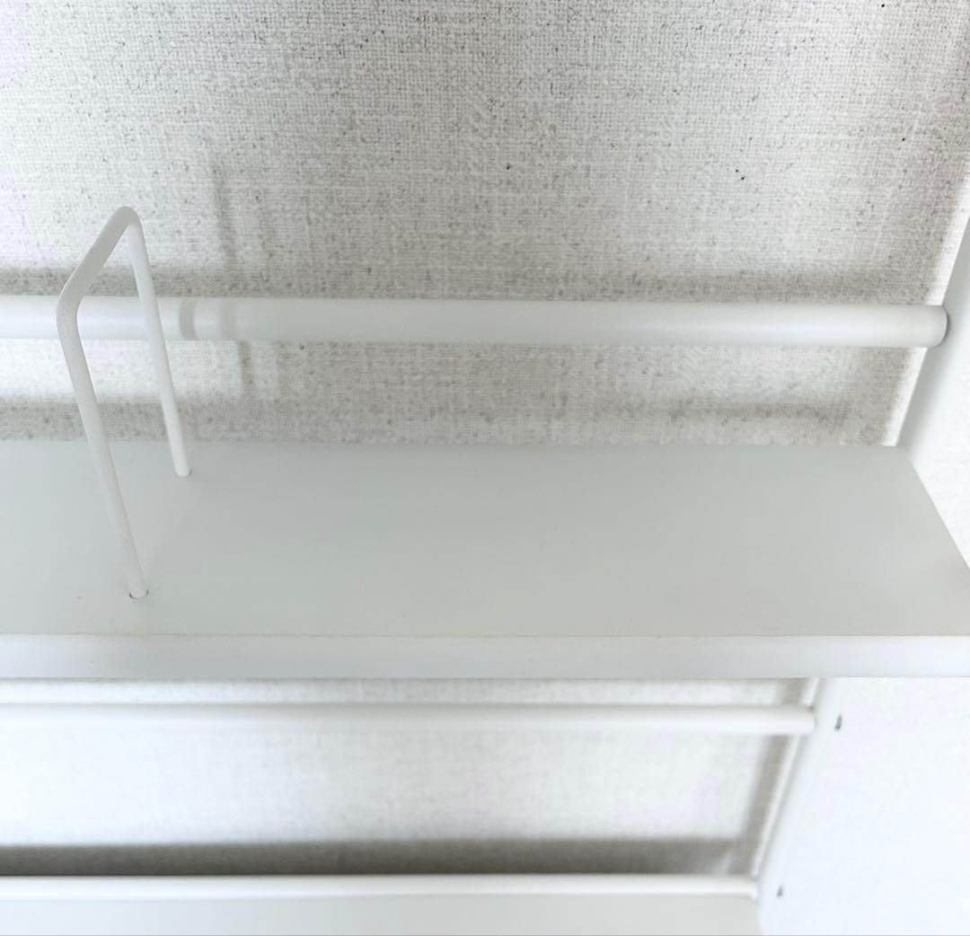 ロートアイアン　デスク　飾り棚　引き出し付き　ホワイト