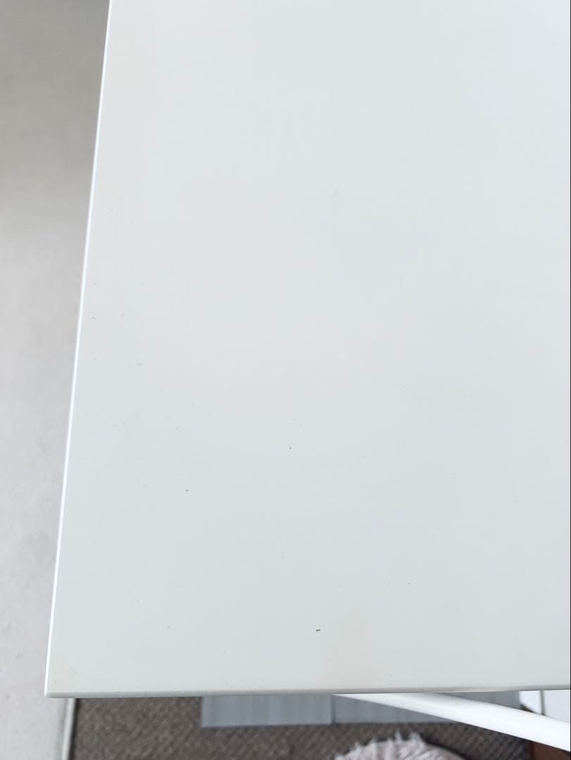 ロートアイアン　デスク　飾り棚　引き出し付き　ホワイト