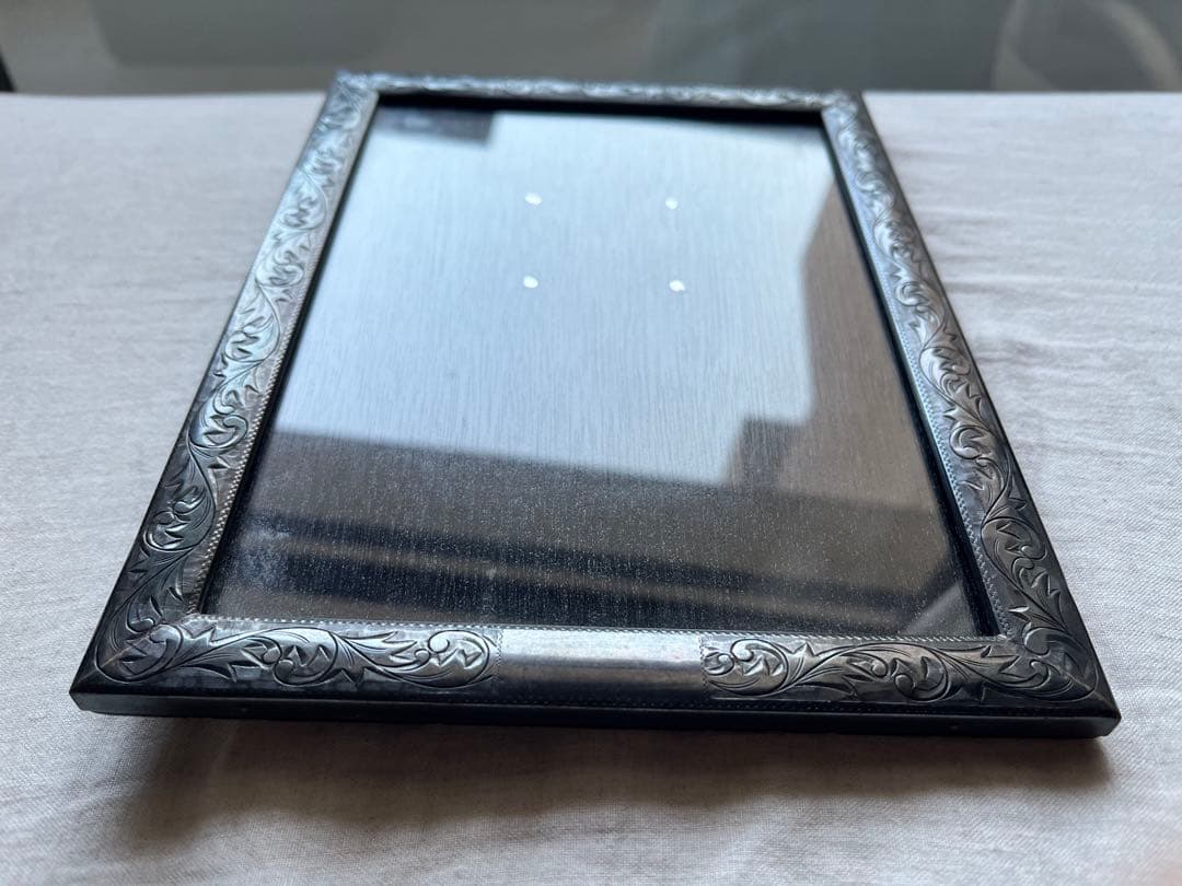 和光 フォトフレーム（隅唐草デザイン）銀製、写真立て、シルバー、ティファニー