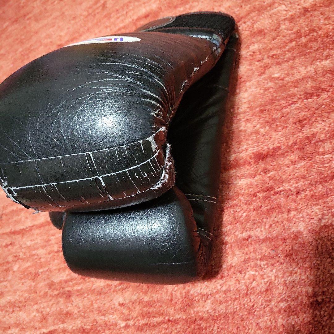 Winning ウイニング ボクシンググローブ 14oz テープ 黒 本革