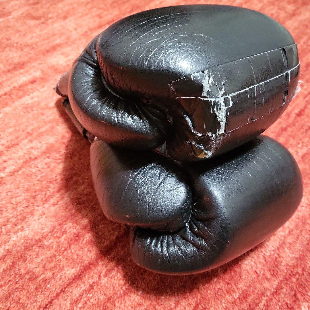 Winning ウイニング ボクシンググローブ 14oz テープ 黒 本革