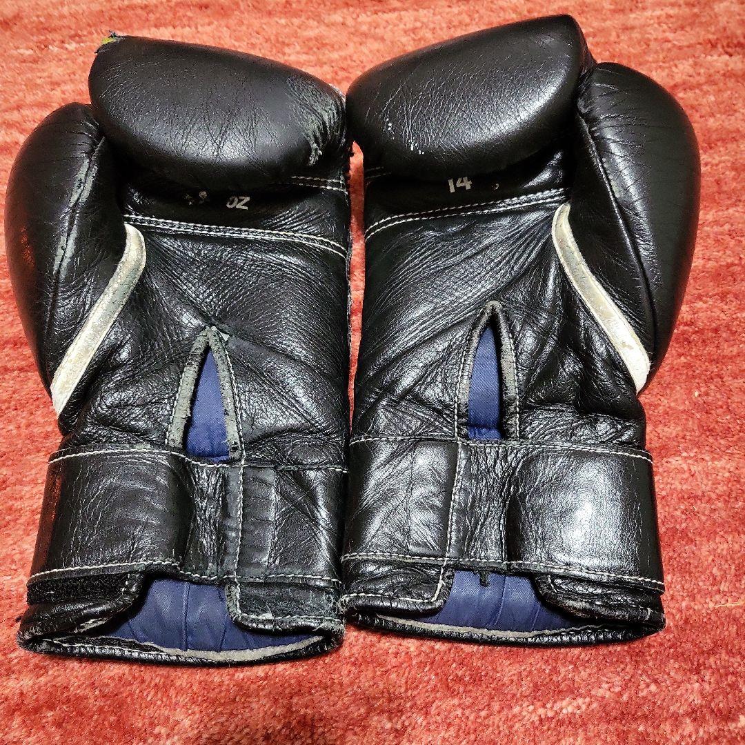 Winning ウイニング ボクシンググローブ 14oz テープ 黒 本革