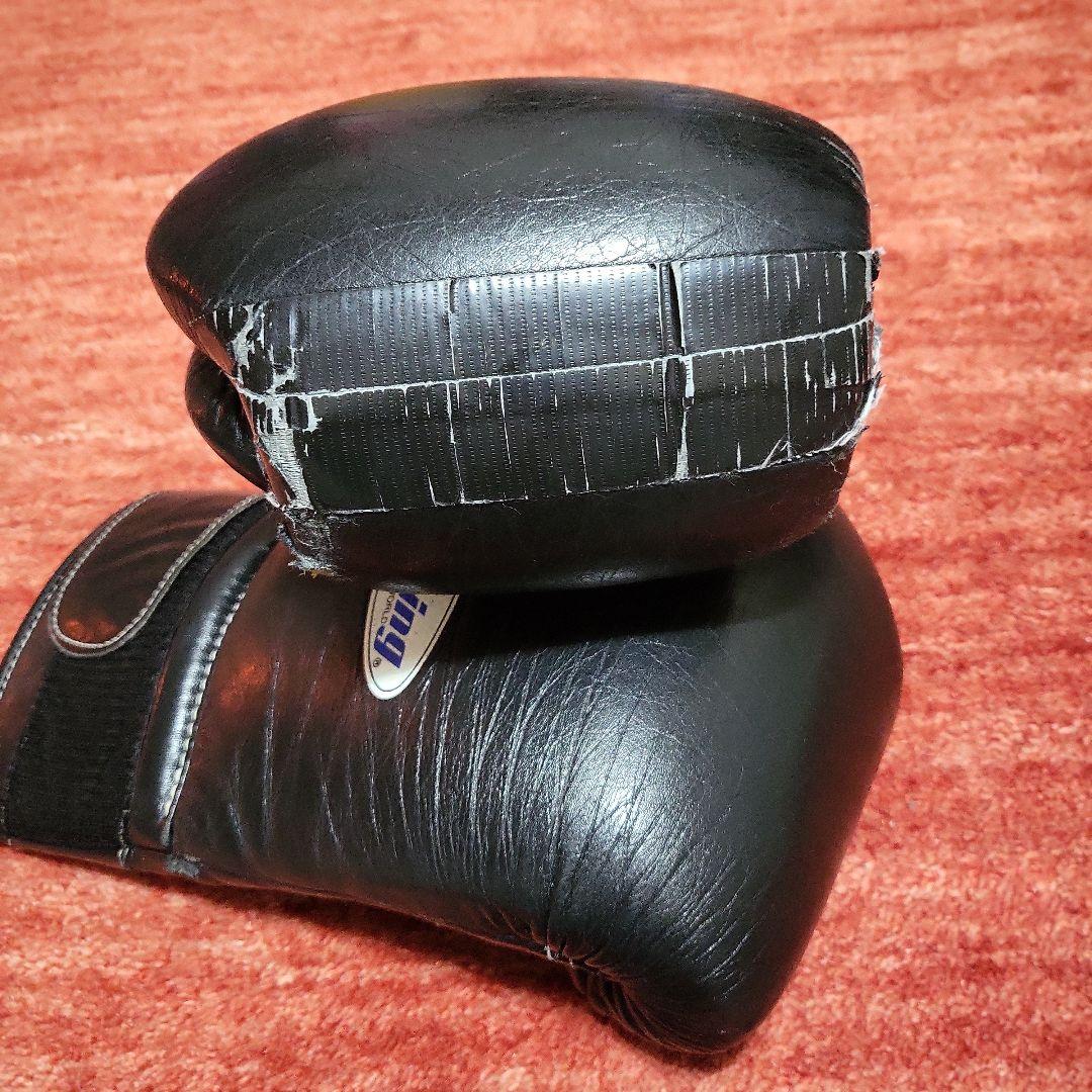 Winning ウイニング ボクシンググローブ 14oz テープ 黒 本革