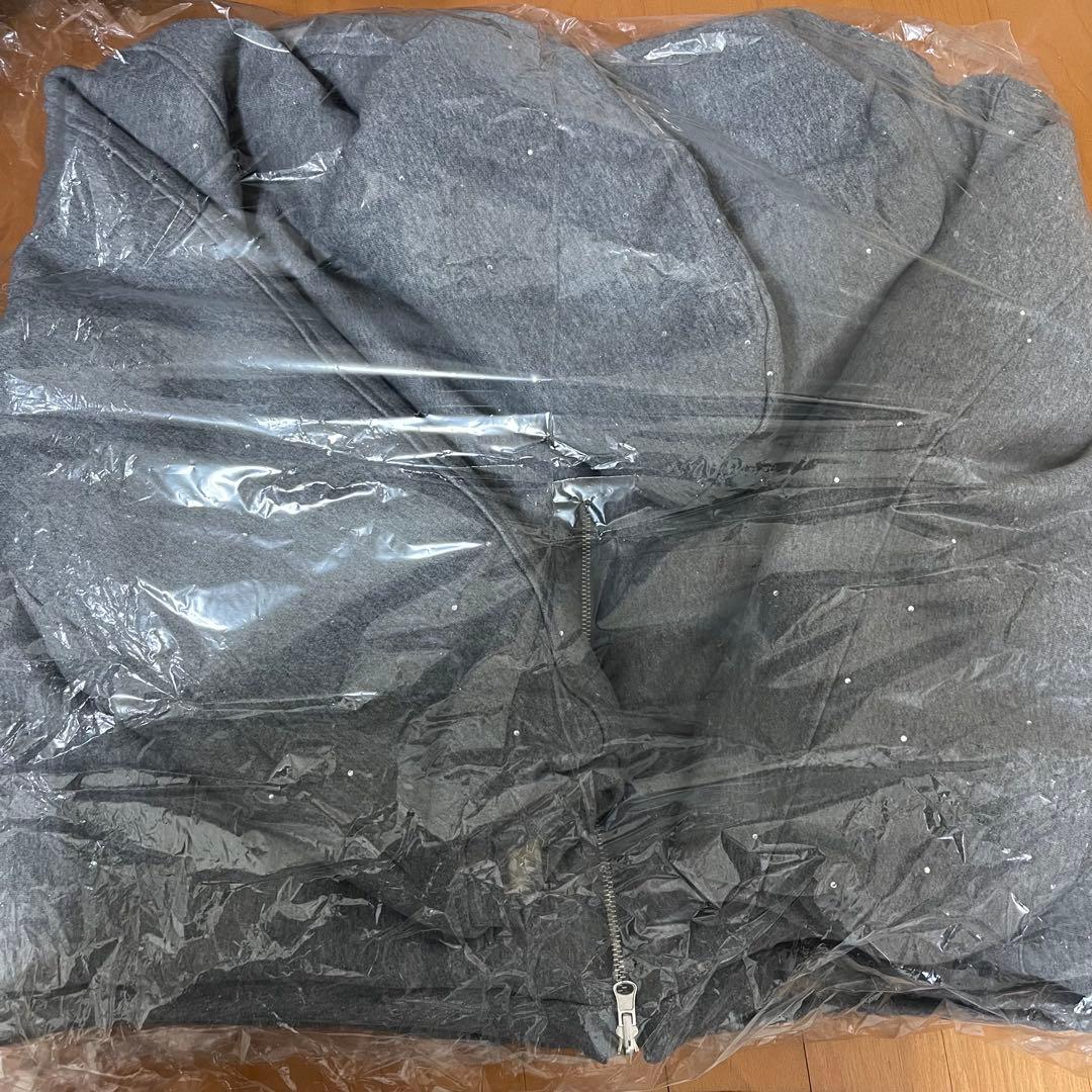 トップス ANDWANG Kirakira 2way fur zip up